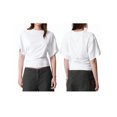 thumbnail image 2 of LMLYSoH Womens Summer T Shirt Short Sleeve Crew Neck Solid Color Casual Ruched Cinched Waist Crop Tops, 2 of 8