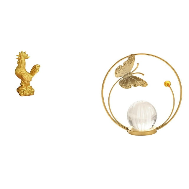 Escultura de pollo,Escultura de pollo,decoración del hogar,figura de gallo,Estatua de bola de cristal,Estatuas de bolas de cristal para decoración del hogar,escritorio interior,Escultura de