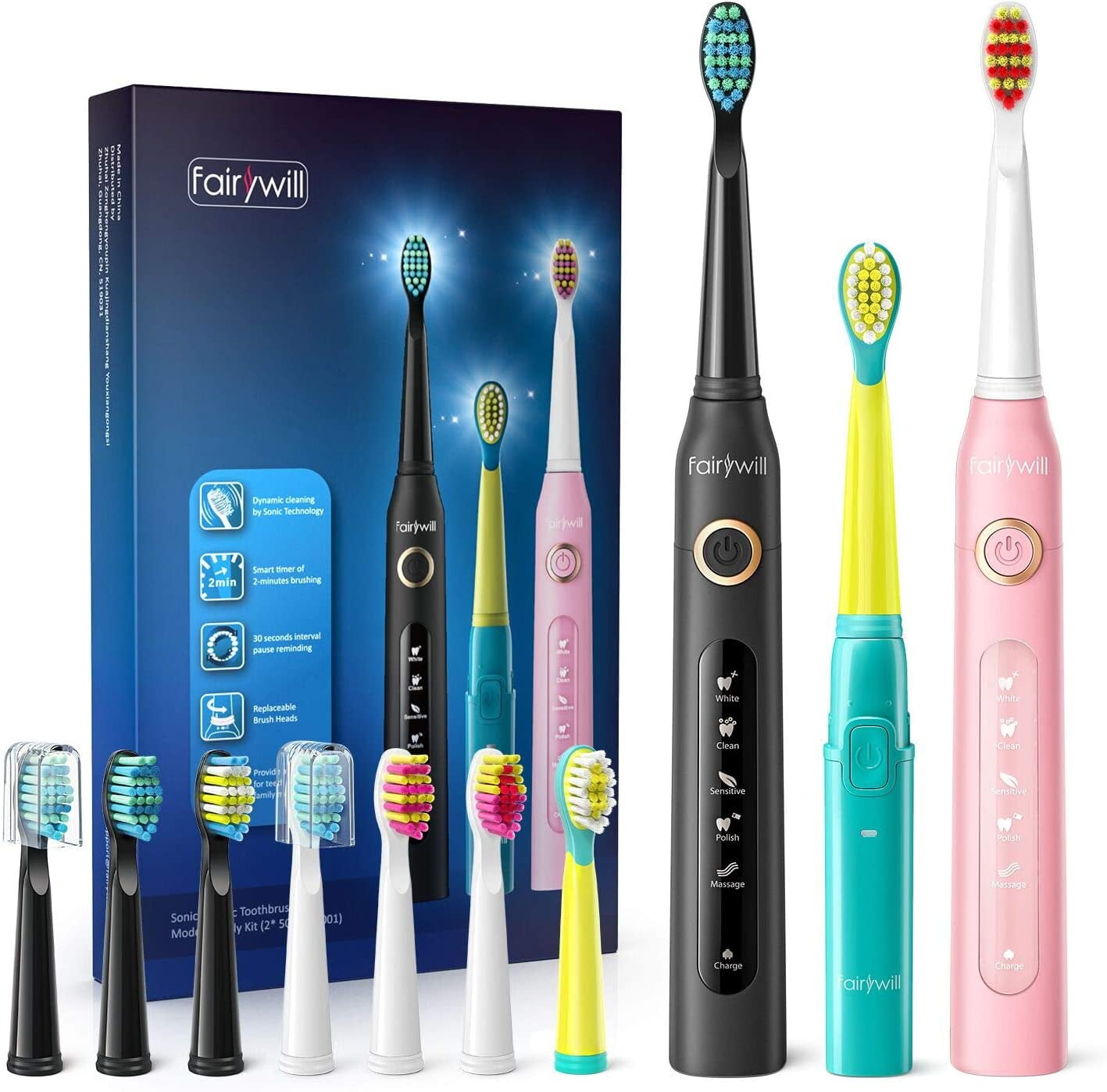 fairywill sonic toothbrush heads