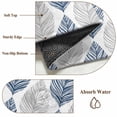 thumbnail image 6 of Navy Blue Grey Leaves Area Rug 5x7 FT, Non Slip Bedroom Throw Carpet, Summer Tropical Plant Aesthetics Washable Soft Floor Carpet Non-Shedding Rug for Dining Room Bedside Classroom Desk, 6 of 9