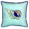 thumbnail image 3 of Betsy Drake HJ606C Betsys Shell - Teal Indoor & Outdoor Throw Pillow- 18 x 18 in., 3 of 4