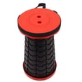 thumbnail image 3 of Taburete telescópico resistente de plástico ABS PP, gran capacidad de carga, portátil, estable, plegable, para pesca, camping, viajes, color rojo., 3 of 14