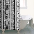 thumbnail image 4 of Black Geometric Triangle Diamond Pattern Shower Curtain 36"x72" ,Bathroom Decorative Shower Curtains Set with 12 Hooks,Modern Waterproof Washable Shower Curtain, 4 of 6