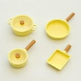 thumbnail image 4 of Kokiya 4 Pieces 1/6 Dollhouse Cooking Pot Mini Cookware Model for BJD Dolls Kitchen yellow, 4 of 7
