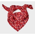 thumbnail image 3 of Bimba Bandeaux en Soie Pure Imprimée à Rayures Rouges et Flèches, Foulard d'Été pour le Cou 40 x 40 Pouces, 3 of 6