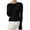 Black, variant on Women's Ribbed Knit Pullover Sweater, Slim Fit Soft Round Neck Top for Fall Winter, Comfortable Stretchy Casual Daily Wear, Versatile Layering Piece for Various Occasions Khaki M
