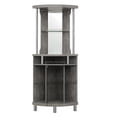 thumbnail image 2 of Home Source Corner Bar with Built-in Wine Rack and Lower Cabinet in Concrete Finish, 2 of 3