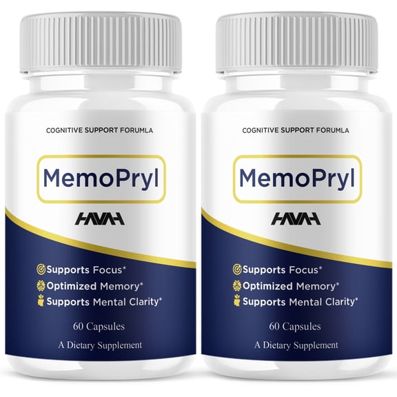 (2 Pack) Memopryl Advanced Brain Health Capsules, Memo Pryl Daily Nootropic Support (120 Capsules)