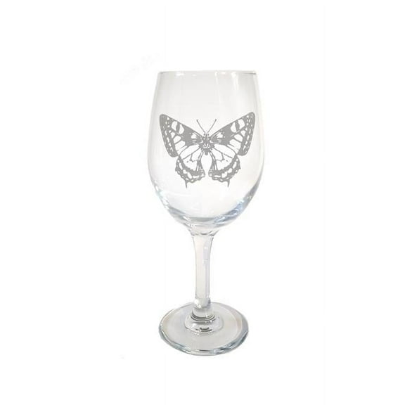 Lyoncraft WIBF01 18 oz Butterfly Engraved Wine Glass