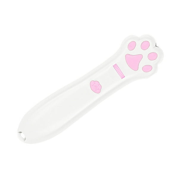 Luces LED rojas láser gato Teaser Stick forma de pata de gato palo de proyección mascotas entretenimiento juguete blanco