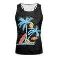 thumbnail image 5 of Linfrsh Mens Summer Beach Tank Top Tropical Print Sleeveless Muscle Basic Tee Vacation Tops Vintage Graphic T Shirt Shirts Black,XL, 5 of 5