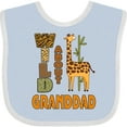 thumbnail image 3 of Inktastic Wild About Granddad Giraffe Grandchild Boys or Girls Baby Bib, 3 of 4