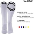thumbnail image 2 of Lian LifeStyle Boy and Girl 2 Pairs Knee High Sports Socks for Baseball/Soccer/Lacrosse XS White, 2 of 4