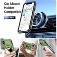 thumbnail image 2 of for iPhone XR Case with Screen Protector,Sliding Camera Cover,-Grade Cover with  Stand Phone Case 6.1" Olive Green, 2 of 14