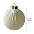 thumbnail image 3 of 12 Pack Velvet Christmas Ball Ornaments Flocked Christmas Tree Hanging Ornaments Shatterproof Flocked Decorative Balls for Xmas Tree Decorations 3IN A, 3 of 9