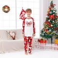 thumbnail image 2 of Odeerbi Christmas Pajamas for Family Holiday Long Sleeve Family Christmas Pajamas Matching Sets Kids Casual Printed Top with Bottom Outfits Home Wear Sleepwear Family Matching PJs Set Red, 2 of 6