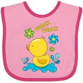 thumbnail image 3 of Inktastic Quack Quack Cute Duckling with Flowers Boys or Girls Baby Bib, 3 of 4