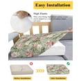 thumbnail image 5 of White Pink Flower Couch Cushion Covers Stretch, Washable Sofa Seat Covers Individual Seat Cushion Sofa Slipcovers Shabby Chic Spring Vintage Leaf Green Couch Cover Furniture Protector L-1PCS, 5 of 7