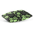 thumbnail image 5 of Abstract Halloween Pattern Velvet Oblong Lumbar Plush Throw Pillow Cover/Shams Cushion Case - 20x36in - Decorative Invisible Zipper Design for Couch Sofa Pillowcase Only, 5 of 7