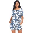 thumbnail image 4 of Womens Pajama Sets Short Sleeve Sleepwear with Pockets,Multicoloured01 Blue Octopus, 4 of 5