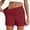 Shorts-A138Wine, variant on Gamivast Plus Size Shorts for Women Pull on Stretchy Trendy Shorts with Pockets Summer Loose Fit Straight Leg Casual Shorts Beach Travel Bottoms Blue XXL