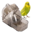 thumbnail image 2 of Plastic Gray Black Thicken Feeding Box, Bird Bath, For Canary Little Birds, 2 of 8