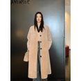thumbnail image 4 of Elegante chaqueta de esquileo larga AYUNSUE para mujer, abrigo de invierno 100 % lana, ropa de mujer, abrigos de piel de moda, chaqueta femenina, 4 of 5
