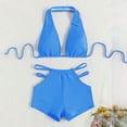 thumbnail image 4 of Trajes de baño para mujer, moda casual para mujer, color sólido, estilo cuello, traje de baño, bikini, traje de baño para mujer, trajes de baño para mujer, traje de baño para mujer, trajes de baño de, 4 of 6