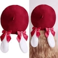 thumbnail image 4 of Vjnyvs Cute Plush Rabbit Ears Beret Hat Women's Beanie Beret Hat Warm Winter Bonnets Lolita Sweet Beret Hats, 4 of 7