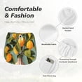 thumbnail image 4 of Gukieu Retro Warm Lemon Flower Print Women's Sports Shorts with Drawstring Elastic Waistband for Running, Yoga, Fitness-Small, 4 of 7
