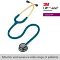 thumbnail image 5 of 3M Littmann Classic III Monitoring Stethoscope, 5807, Stainless Steel Rainbow-Finish Chestpiece, 27" Caribbean Blue Tube, 5 of 15