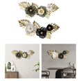 thumbnail image 1 of 2x decoración de pared de Metal moderna, escultura de pared hojas decorativas ilustraciones colgantes para comedor decoración del hogar regalo vacacio Blanco Baoblaze Arte de pared colgante, 1 of 8