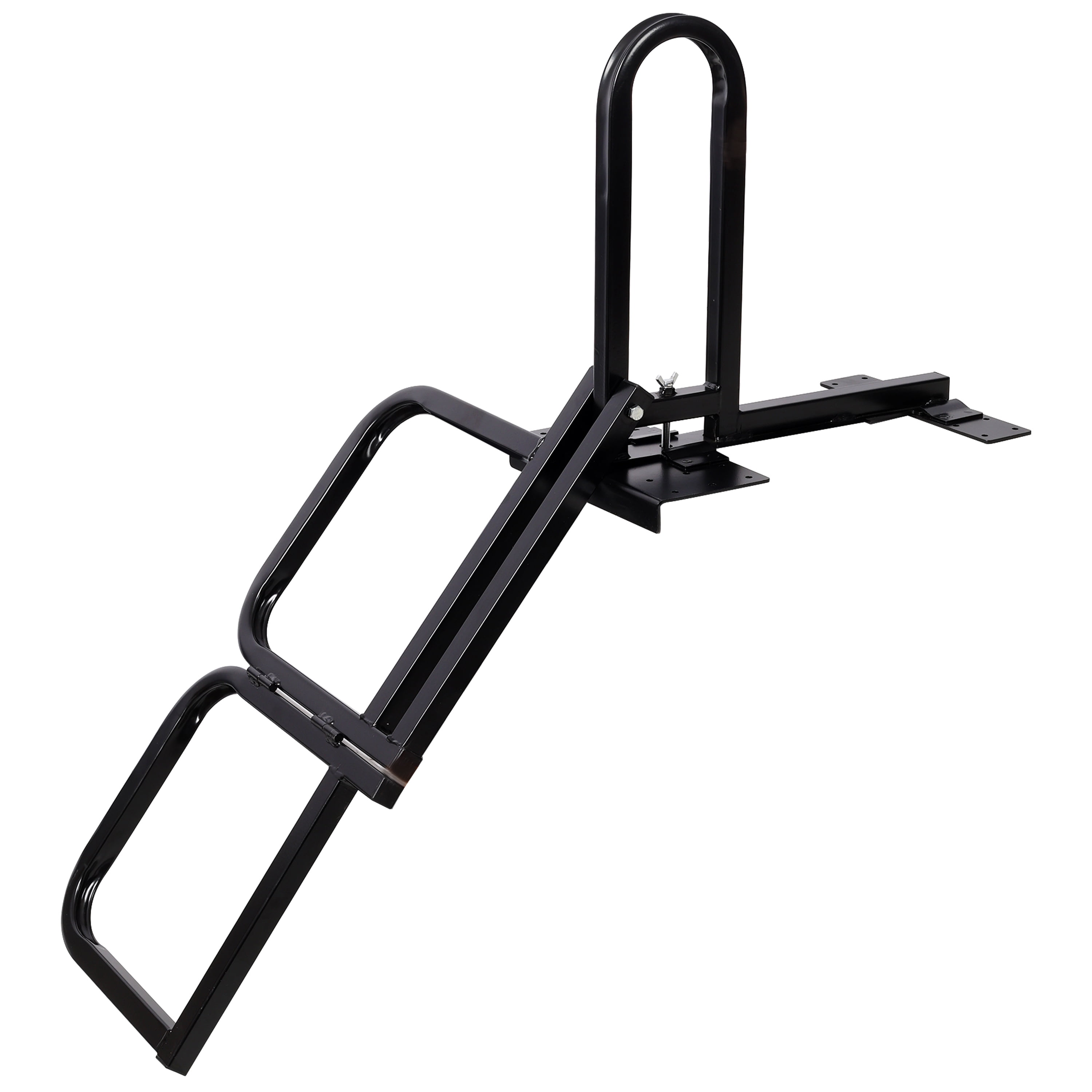 Truck Tailgate Mounting Step, 300 LBS Capacity, Foldable Design, Hand Rail, Powder Coated, Universal Fit