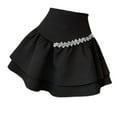 thumbnail image 1 of Falda con dobladillo con volantes en capas, minifalda con capas, falda con volantes en capas altas, falda con capas de cintura alta, durabilidad prolongada, 1 of 9