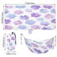 thumbnail image 2 of Hanging Hammock Portable Travel Camping For Outdooor Beach Camping Hiking Lavender-colored Flowers, 2 of 8