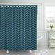 thumbnail image 1 of Cortina de Ducha ABPHQTO motivos geométricos dorados falsos en Espiga Moderna Azul 160x180 cm, 1 of 1