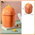 thumbnail image 4 of Desktop Mini Trash Can With Lid, Portable Cute Trash Can, Small Trash Can (orange-25*16.3*16.3cm), 4 of 4
