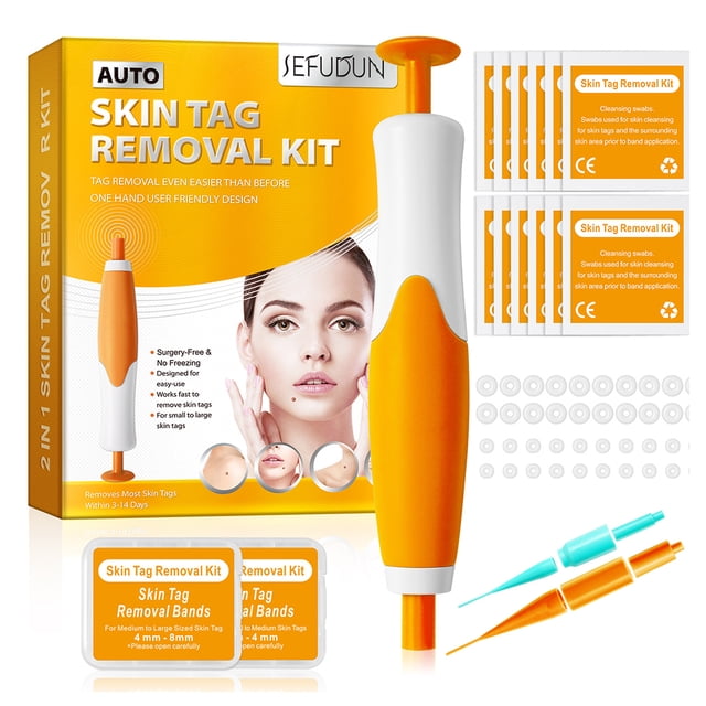Kit de eliminación de verrugas con anillos de goma accesorios de belleza facial para axilas brazos y piernas
