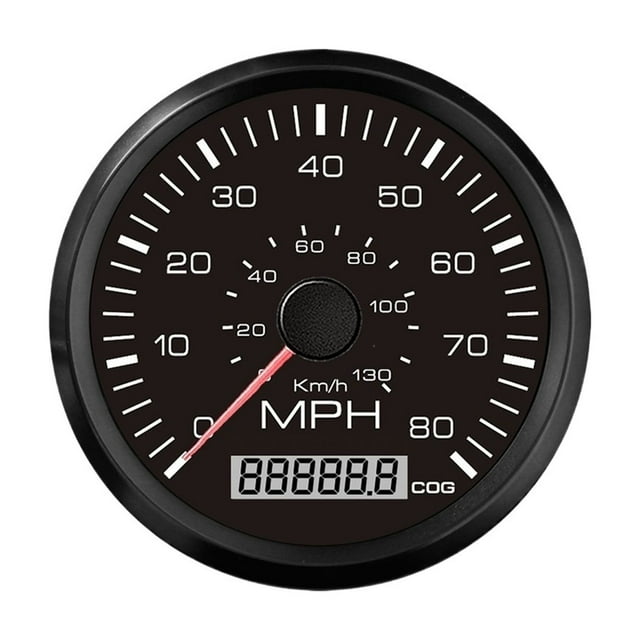 85mm British Style GPS Speedometer Digital Drive Direction 35MPH 60 MPH 80 MPH Red Yellow Backlight For Car Motorcycle Universal ,High Precision