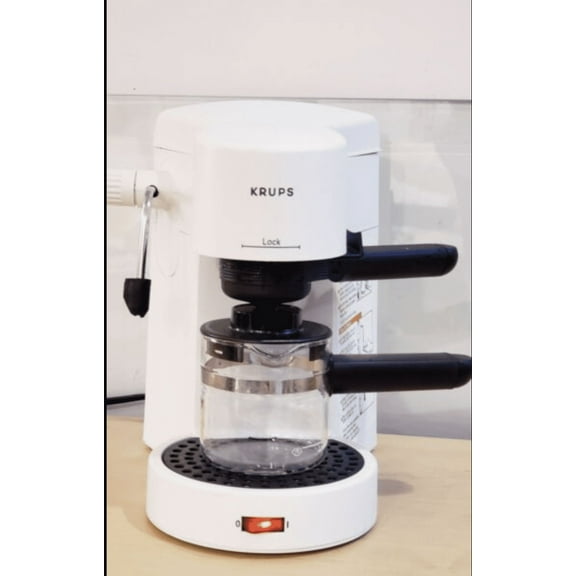 KRUPS Bravo 4-Bar, 4-Cup White Espresso Machine