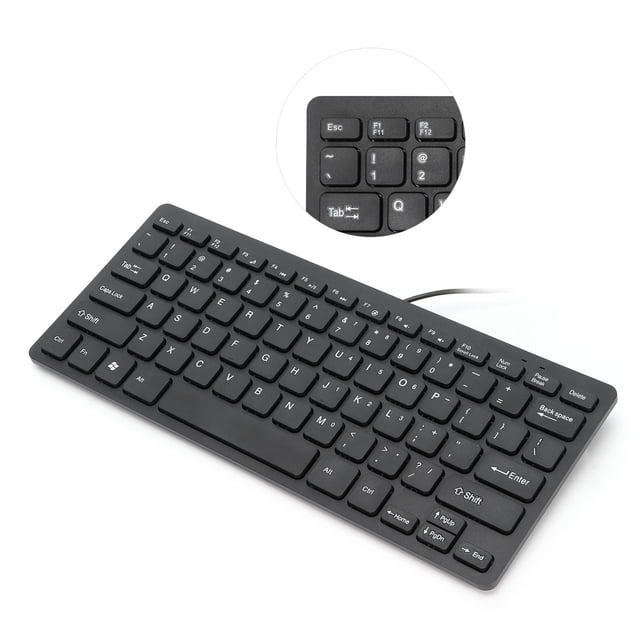 Wired Keyboard, Pc Keyboard ABS Material Wide Compatibility Waterproof For Office