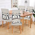 thumbnail image 2 of Yayeee 2 Pack Dining Chair Covers Stretch Parson Chairs Slipcovers Seat Protector, Cute Puffin, 2 of 6