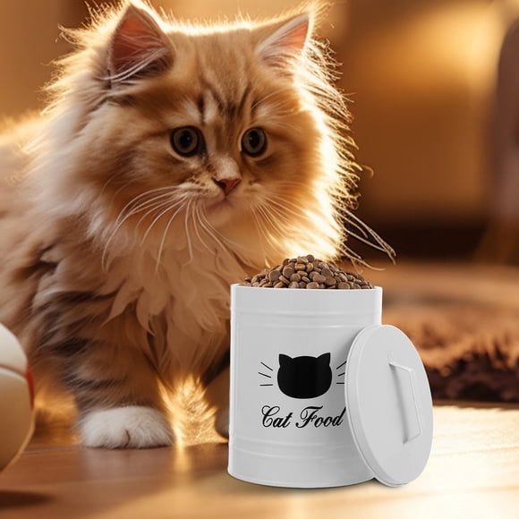 TEHAUX De Metal Para Comida De Mascotas Con Hermético Que Mantiene Frescura Y Limpieza