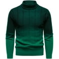thumbnail image 2 of Betivan Men Solid-Color Gradient Knit Sweater, Slim Fit Turtleneck Pullover Sweaters Casual Fashion Long-Sleeve Base Layer Top, 2 of 9