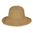 thumbnail image 3 of Womens Beach Sun Straw Hat UV UPF50 Travel Foldable Brim Summer UV Hat/Khaki, 3 of 8