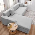 thumbnail image 3 of Dowbom Super Stretch Sofa Slipcover,Jacquard Furniture Protector with Elastic Bottom Couch Cover Anti-scratch thick Washable Sofa Cover for Living Room Pets Kids-2 Seater(57"-72")-A, 3 of 7
