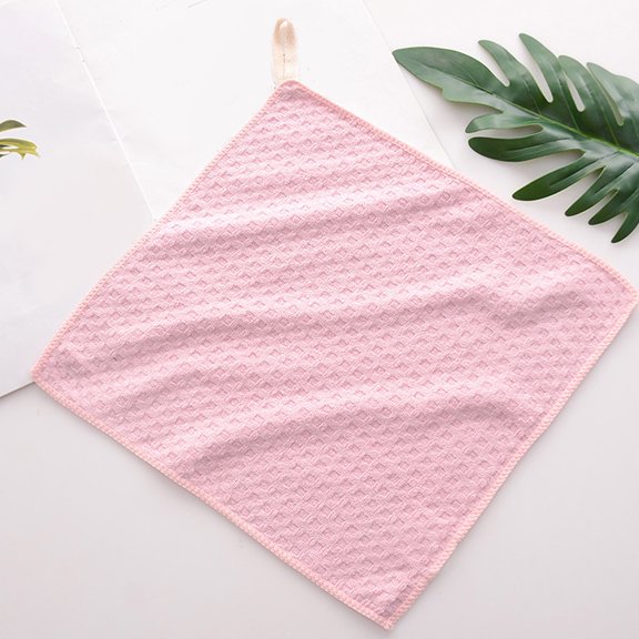 ETEREAUTY 4-Pack Washcloths with Lanyard for Convenient Storage, Soft and Comfortable, Assorted Colors for Everyday Use