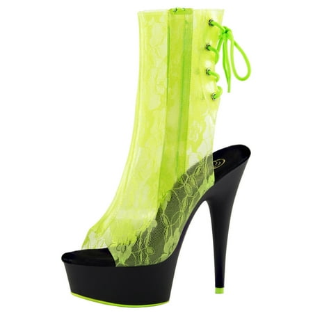 lime green neon heels