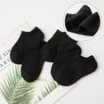 thumbnail image 4 of 5 Pairs/lot 1 to 12 Years Summer Solid White Cotton Socks For Children Socks Spring No-show Low Cut Socks Boys Girls Boat Socks Mesh White 9 to 12 Years, 4 of 6