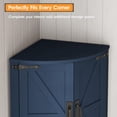 thumbnail image 5 of Vabches Farmhouse 64.8" Tall Corner Cabinet with 4 Doors and 5 Storage Shelves, Corner Storage Cabinet for Kitchen, Living Room, 5 of 10